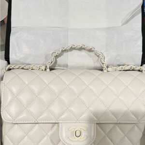 White Quilted Leather Bag